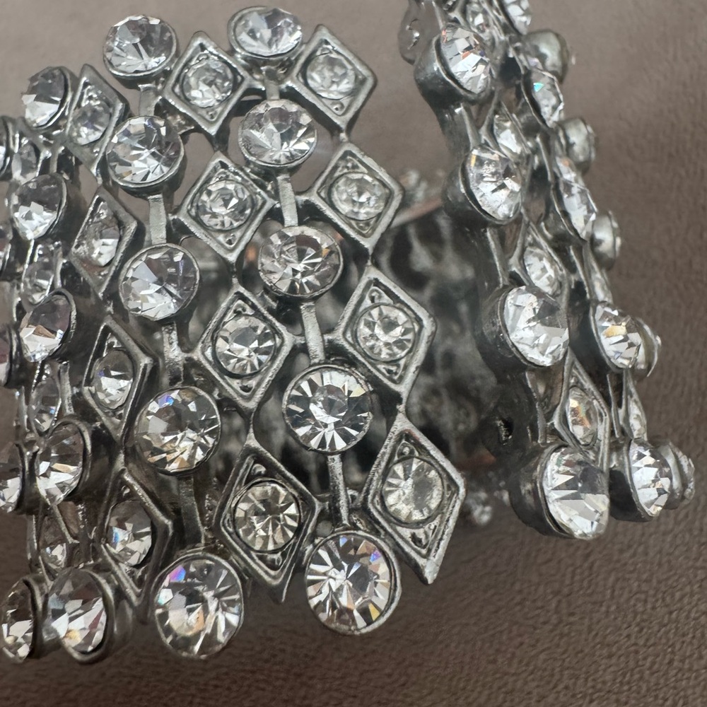 Silver Rhinestone Bracelet - Picture 4 of 5